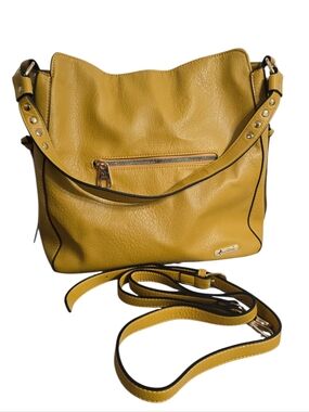 Montana West Mustard Yellow Leather Shoulder Bag